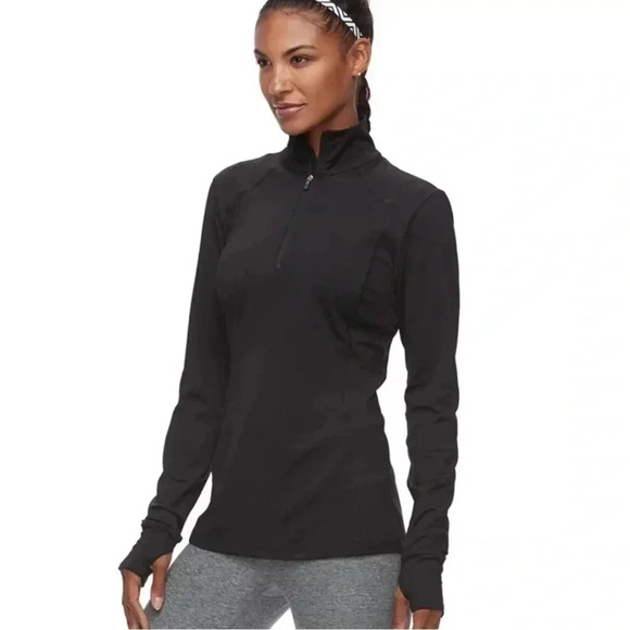 Tek Gear Performance 1/4 Zip Jacket Black Size M - Picture 1 of 6